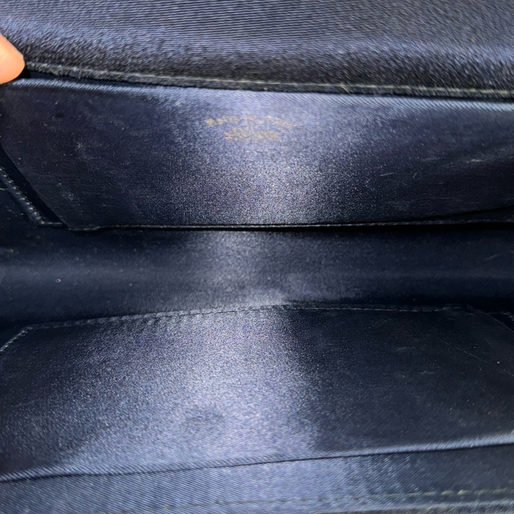 Gucci Rare Pre-1955 Vintage Navy Blue GG Envelope Bag with COA - Picture 7 of 11